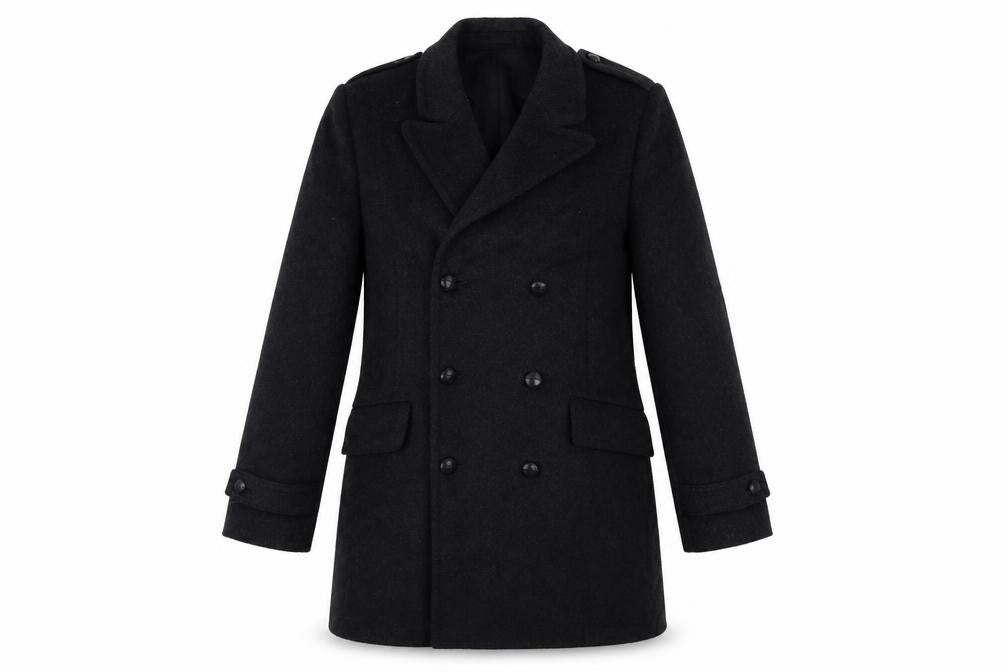 Front view of Preworn women’s grey jacket coat, size UK 10