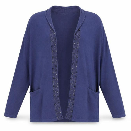 miss charm Womens Blue   Cardigan Jumper Size L