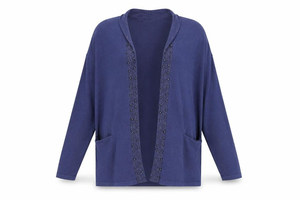 miss charm Womens Blue   Cardigan Jumper Size L