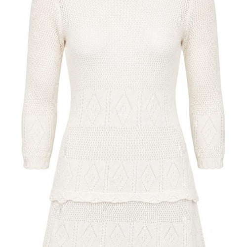 Miusol Womens White   Tunic Jumper Size M