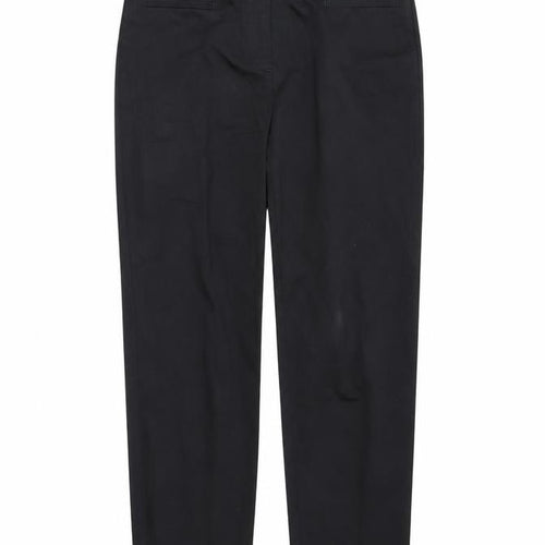 Preworn Womens Black   Trousers  Size 12 L26 in