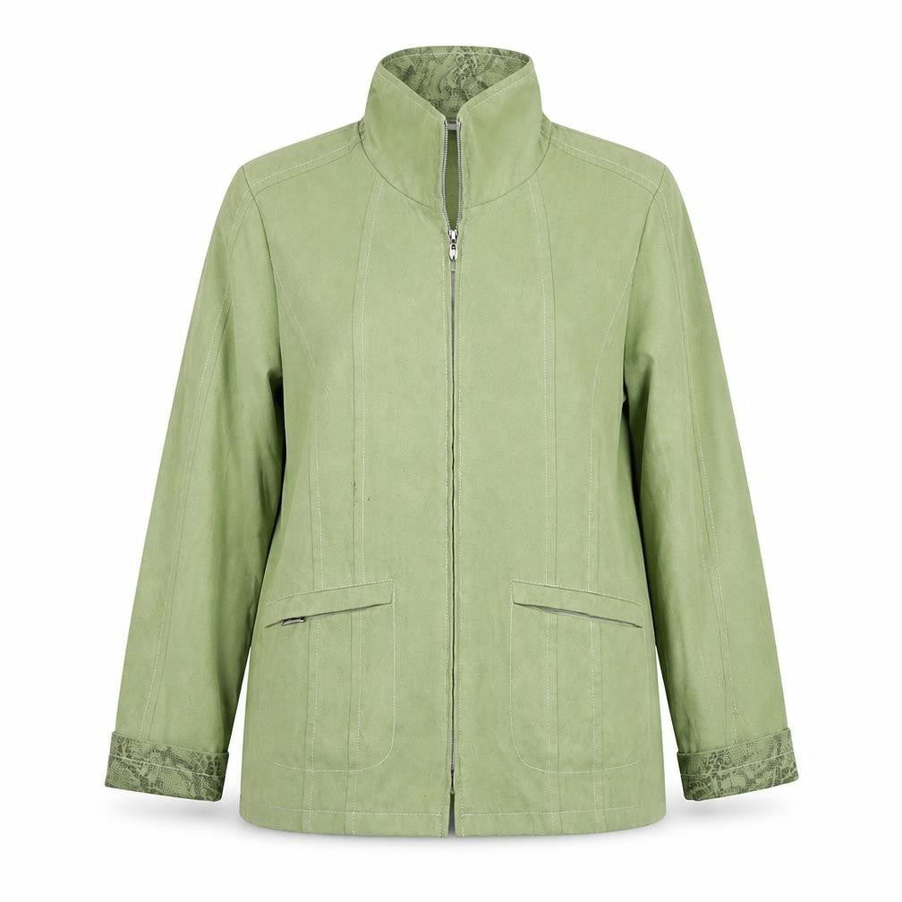Fashion Style Womens Green Houndstooth  Jacket  Size 10