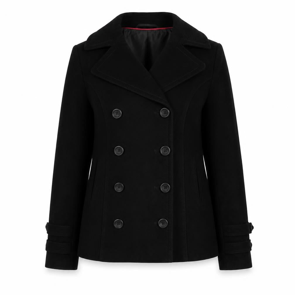 Front view of Next women’s black jacket, size UK 10