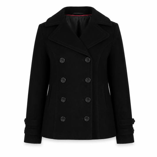 Front view of Next women’s black jacket, size UK 10
