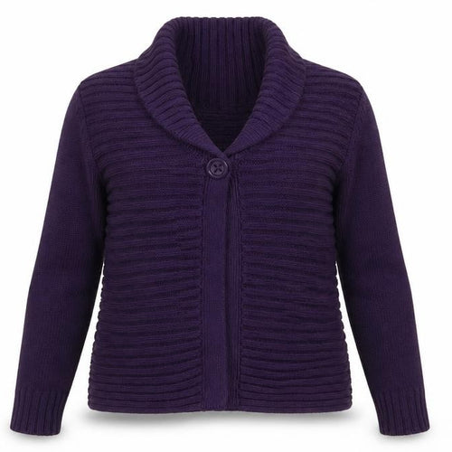 fabrizo Womens Purple   Cardigan Jumper Size L