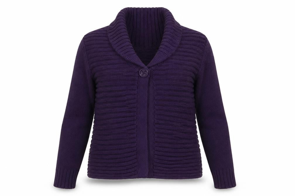 fabrizo Womens Purple   Cardigan Jumper Size L