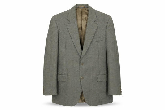 Front view of ja winnypenny men’s green jacket, size M