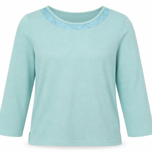 BM Womens Blue   Pullover Jumper Size M  - lace trim on collar
