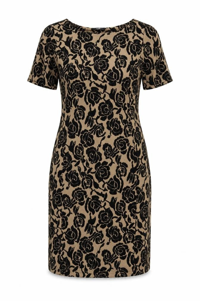 Wallis Womens Brown Floral A-Line Size 12