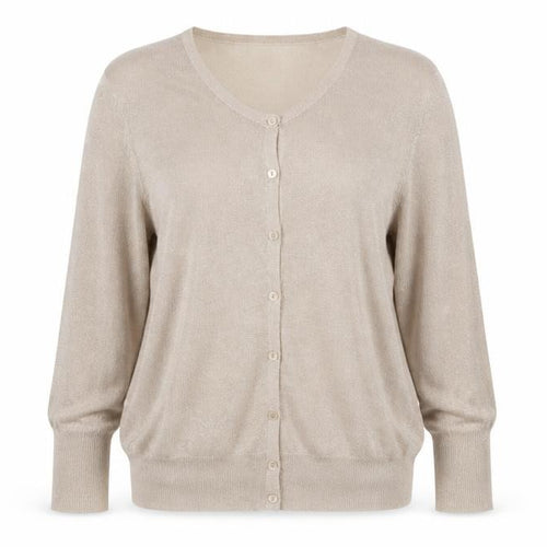 Nina Murati Womens Beige   Cardigan Jumper Size L