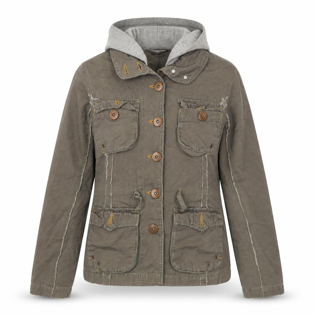 JAC Womenswear Womens Brown  Denim Jacket  Size 10