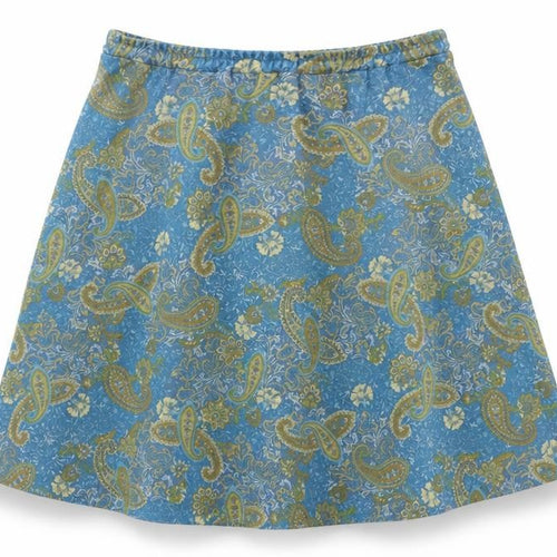 DMART Womens Blue Paisley  Flare Skirt Size M