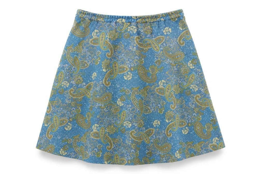 DMART Womens Blue Paisley  Flare Skirt Size M