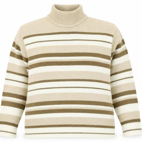 Bonmarché Womens Brown Striped  Pullover Jumper Size XL
