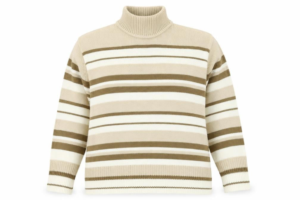 Bonmarché Womens Brown Striped  Pullover Jumper Size XL
