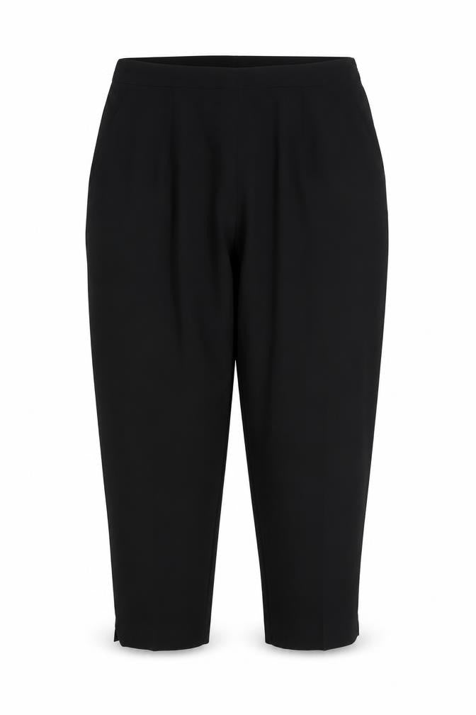 Front view of Dixie women’s black trousers, size UK 20, 26-inch leg