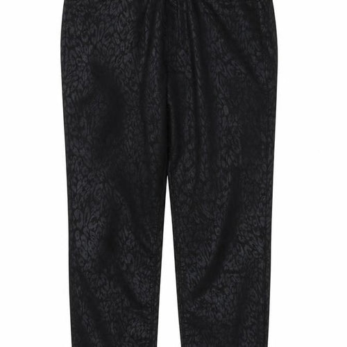 Preworn Womens Black Animal Print Denim Jegging Jeans Size 32 in L29 in
