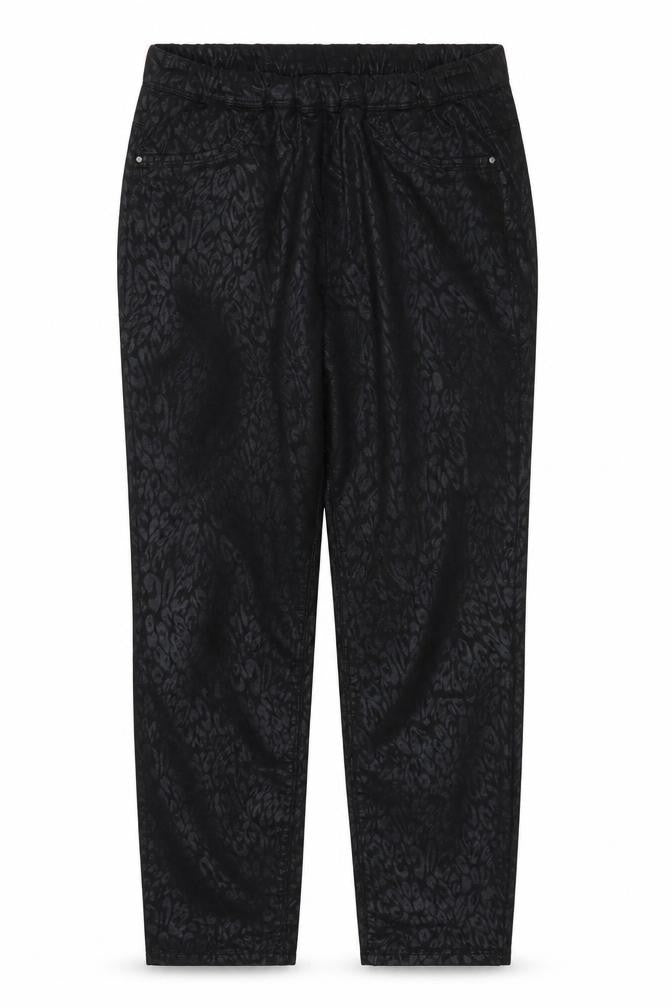 Preworn Womens Black Animal Print Denim Jegging Jeans Size 32 in L29 in