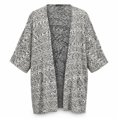 Atmosphere Womens Grey Geometric Knit Cardigan Jumper Size M  - Oversized