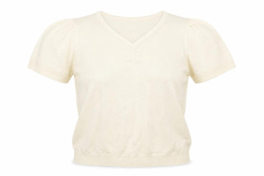 Front view of Essentials Collection women’s white basic t-shirt, size UK 12