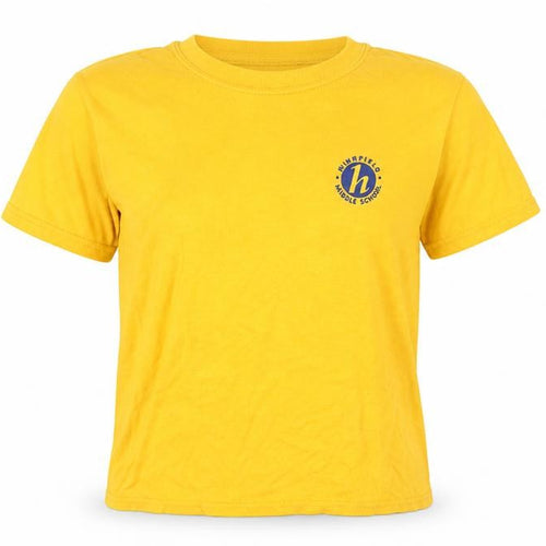 Gilden Girls Yellow   Basic T-Shirt Size XS  - Highfield Middle School