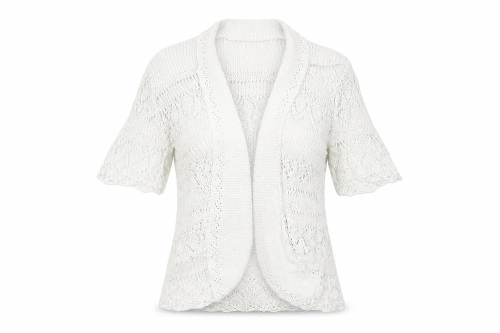 Bina Womens White   Cardigan Jumper Size 10