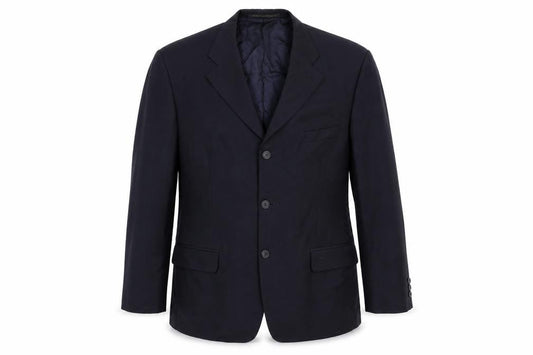 Front view of Marks & Spencer men’s blue jacket suit jacket, size 44