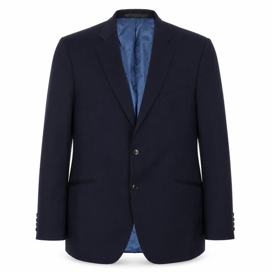 Front view of Marks & Spencer men’s blue jacket suit jacket, size 42