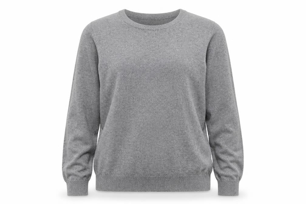 Front view of H&M women’s grey jumper, size M