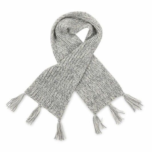Preworn Girls Grey  Knit Rectangle Scarf Scarves & Wraps One Size