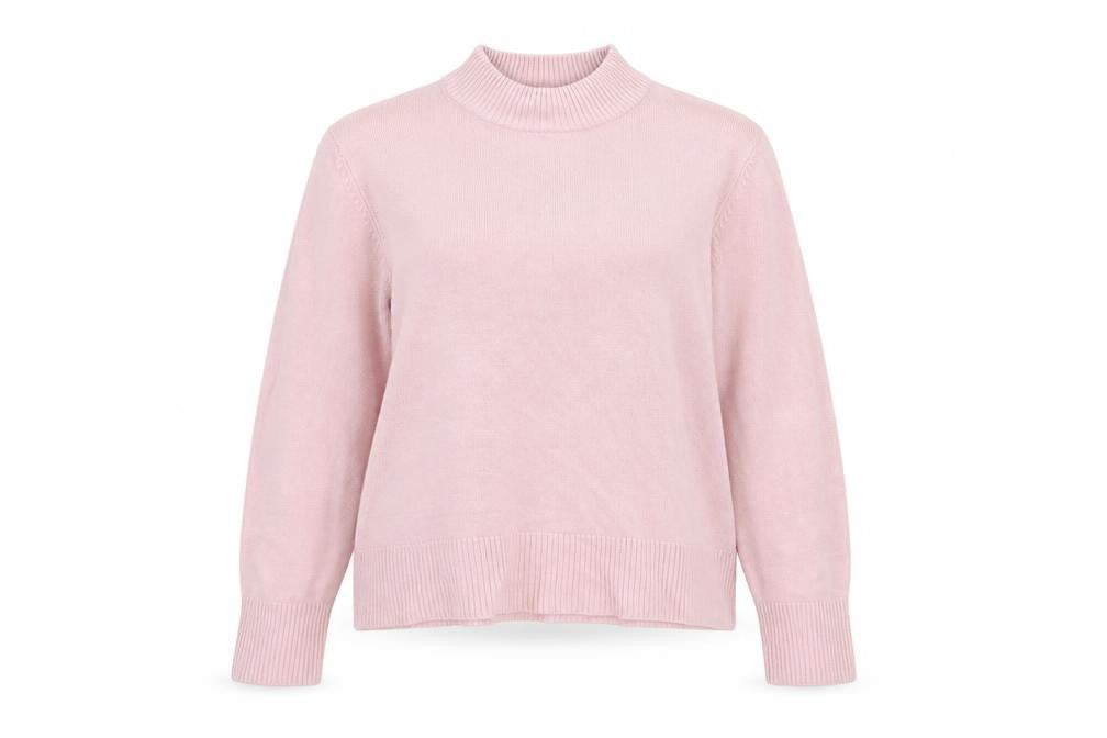 Front view of Berkertex women’s pink jumper, size UK 12