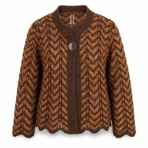 casamia Womens Multicoloured Geometric  Cardigan Jumper Size S