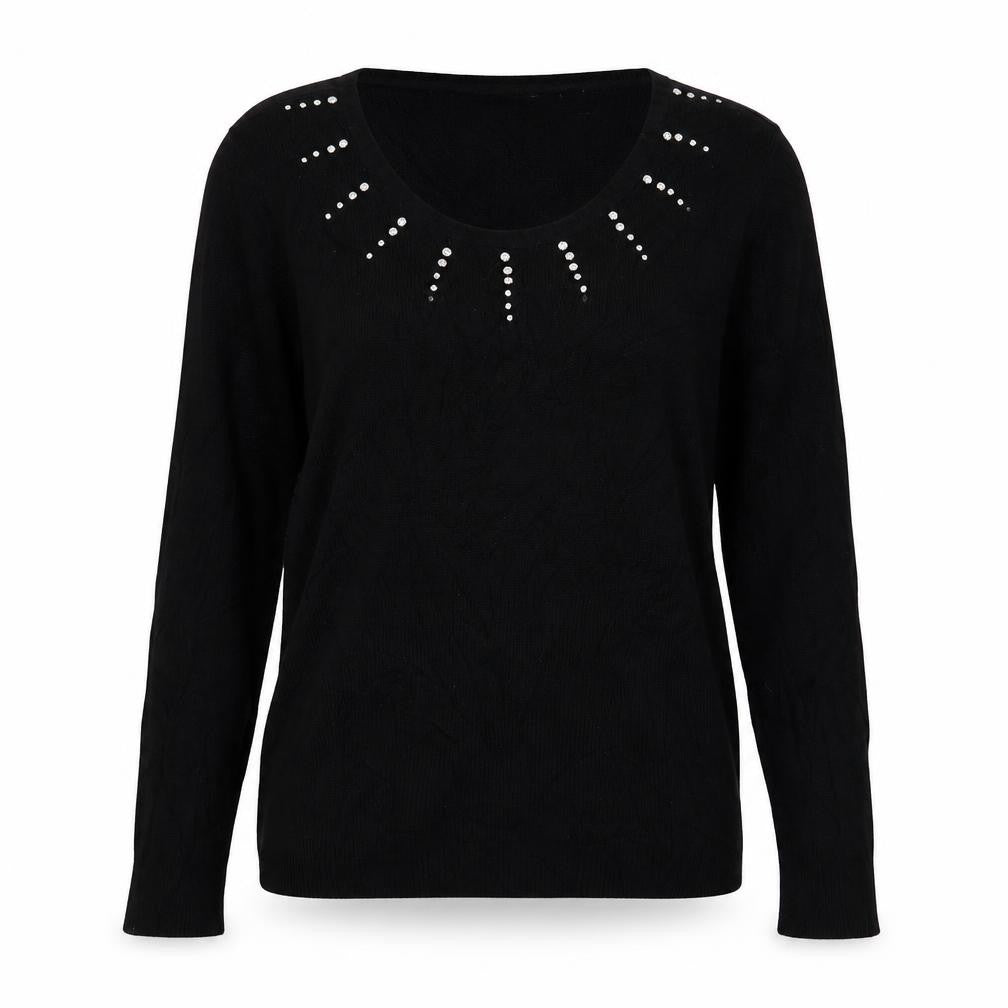 Front view of Precis women’s black jumper, size S