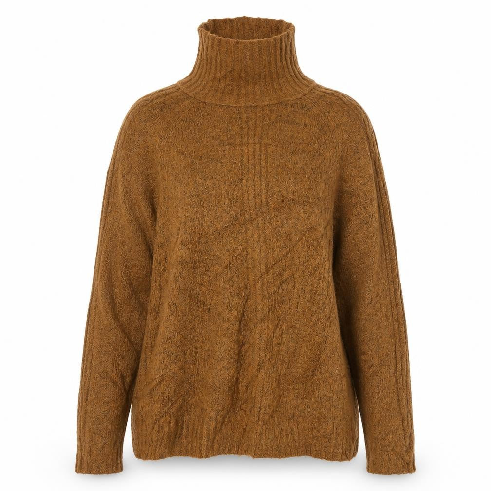 Front view of Marks & Spencer women’s brown jumper, size S