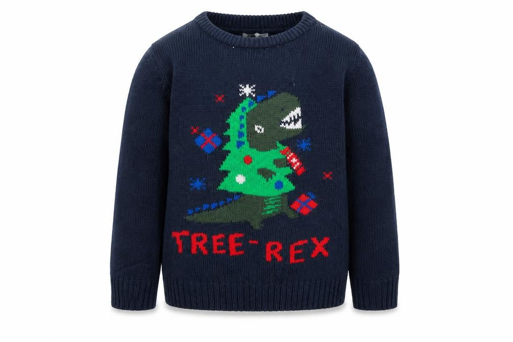 Front view of urban rascals boys’ blue animal print pullover sweatshirt, size 5-6, years