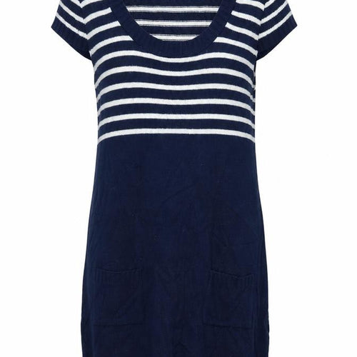 New Look Womens Blue Striped  Jumper Dress  Size M
