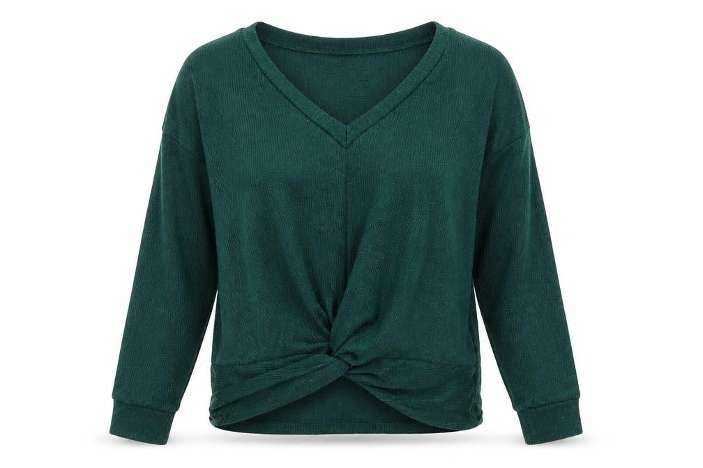 Front view of Lush women’s green jumper, size XS