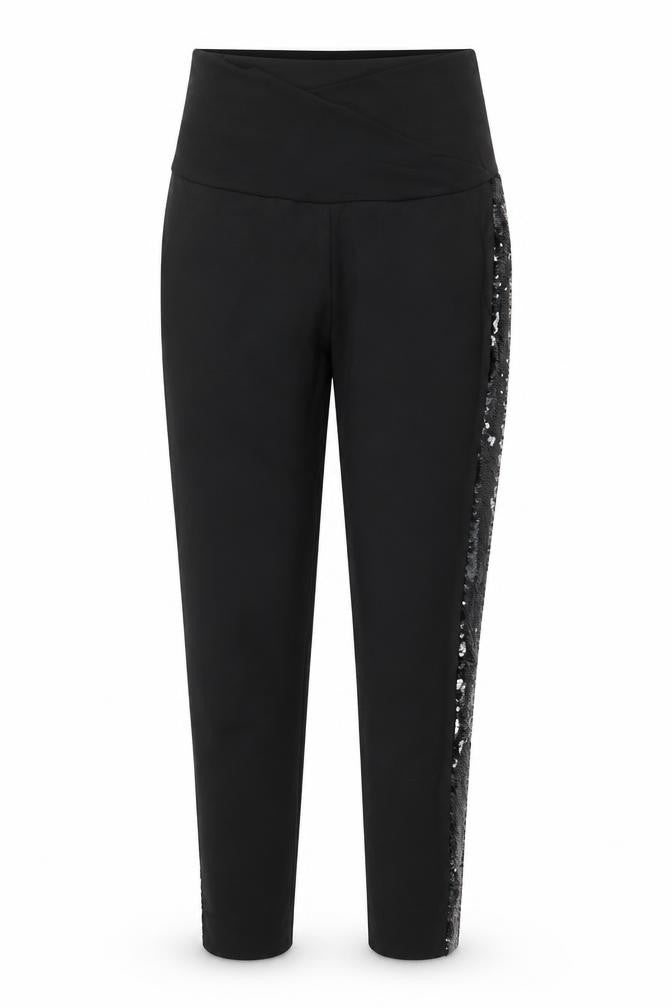 Latte Womens Black   Carrot Trousers Size S L27 in