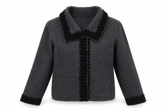 Front view of Country Cas women’s grey jacket, size M