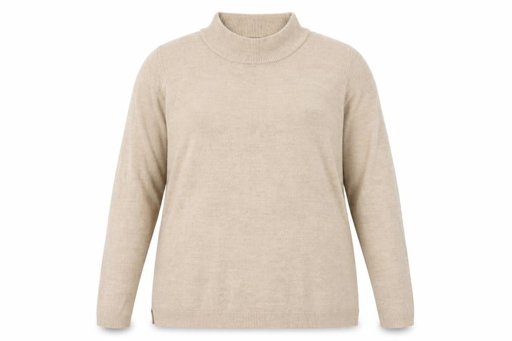 Front view of Papaya women’s brown jumper, size UK 16