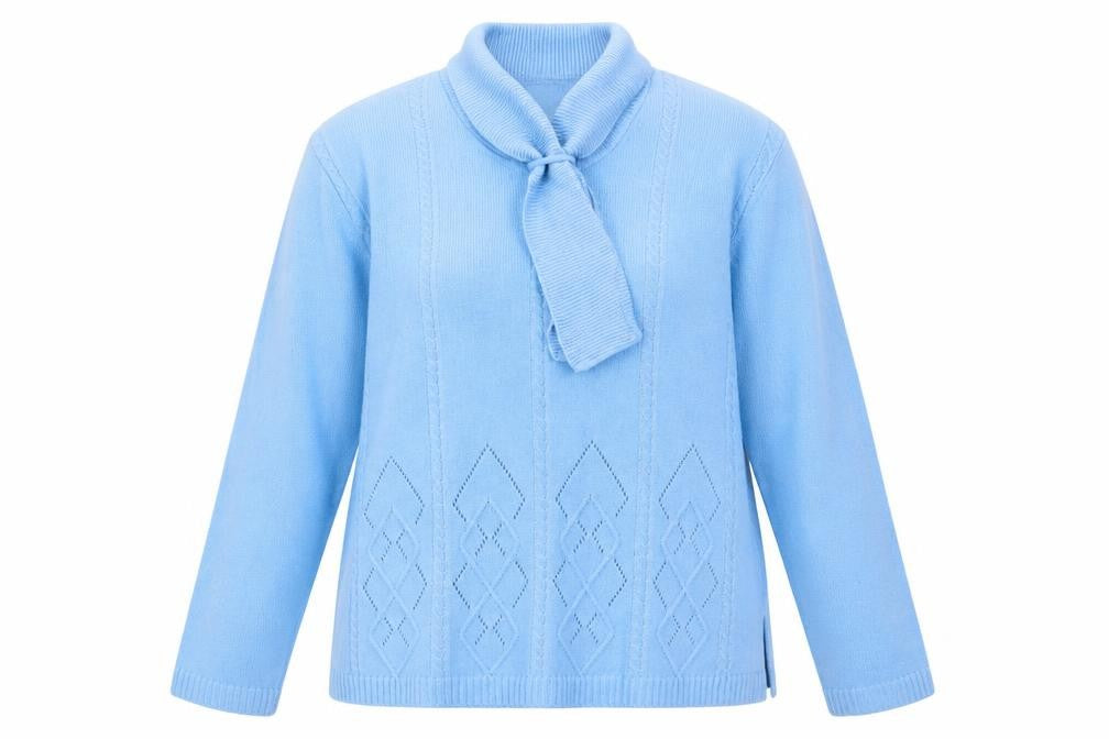 Front view of Future Lady women’s blue jumper, size L