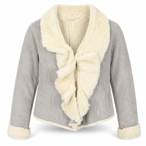 Mia Moda Womens Brown   Jacket  Size 14  - Faux Sheepskin
