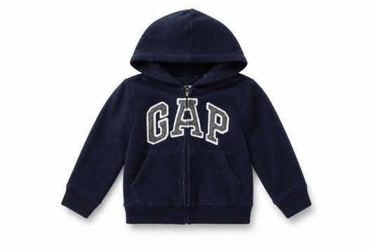 Front view of Gap boys’ blue ikat jacket coat, size 3, years