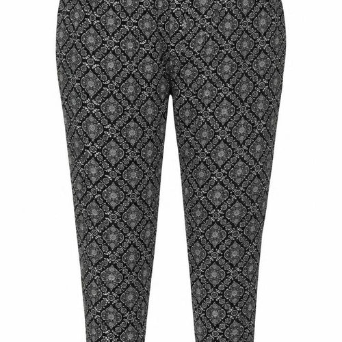 Autonomy Womens Black Geometric  Harem Trousers Size 12 L27 in