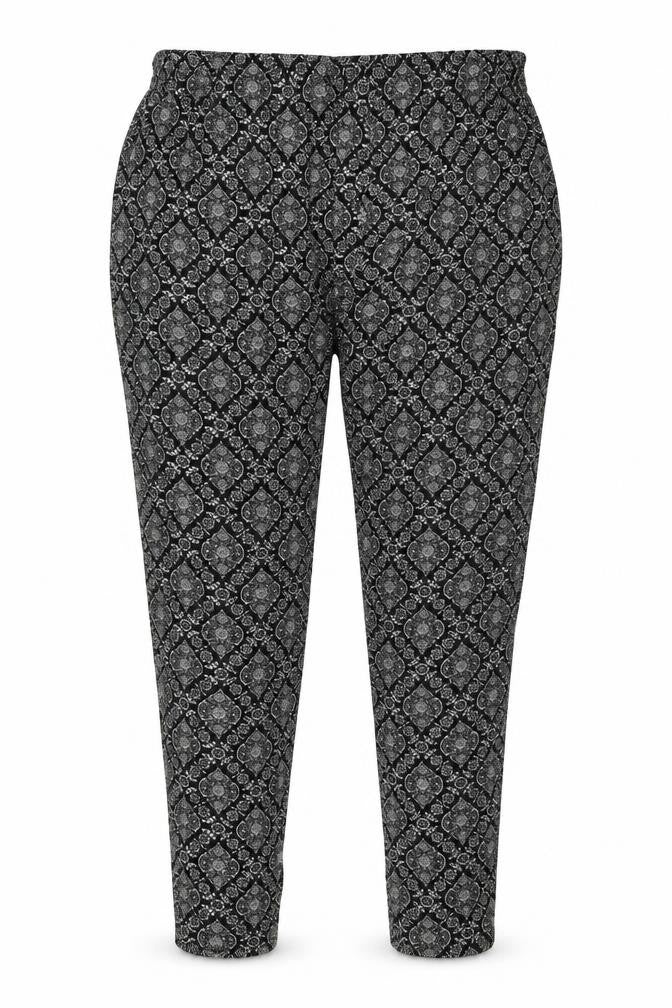 Autonomy Womens Black Geometric  Harem Trousers Size 12 L27 in