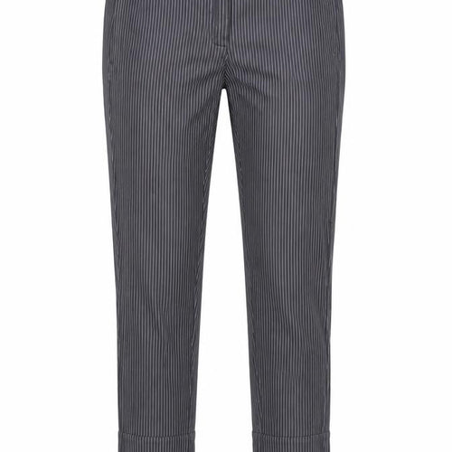 Preworn Womens Grey Striped  Trousers  Size 26 in L29 in