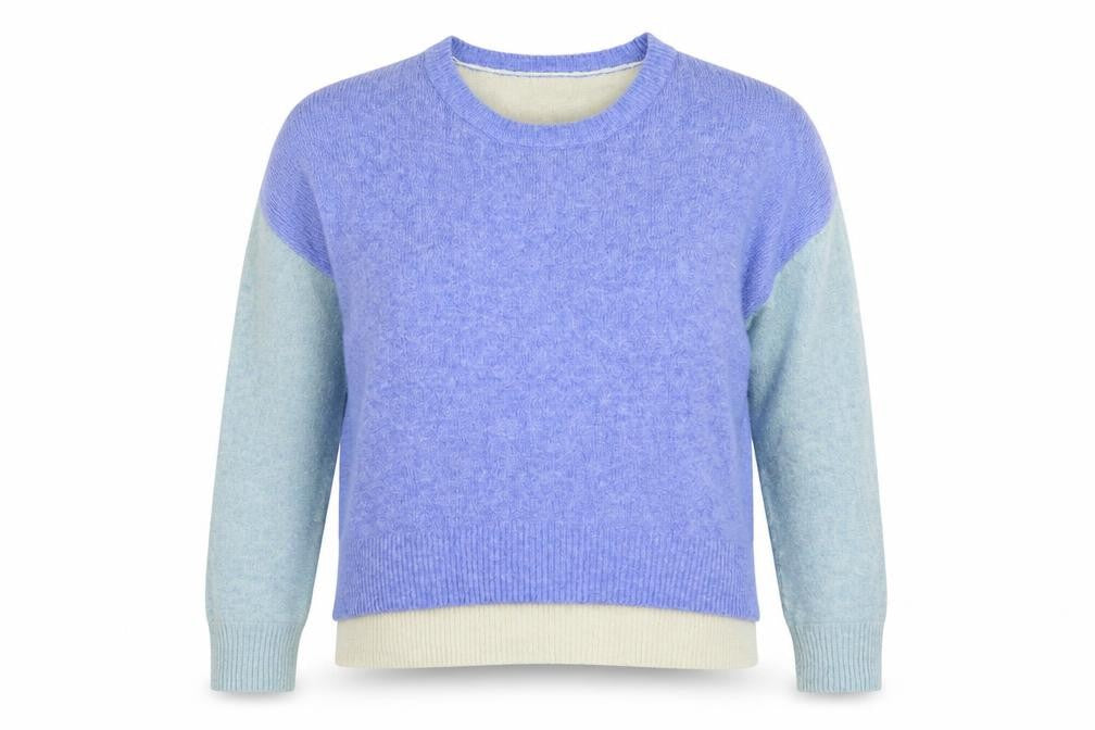 Front view of Cape Daisy women’s multicoloured knit jumper, size UK 14