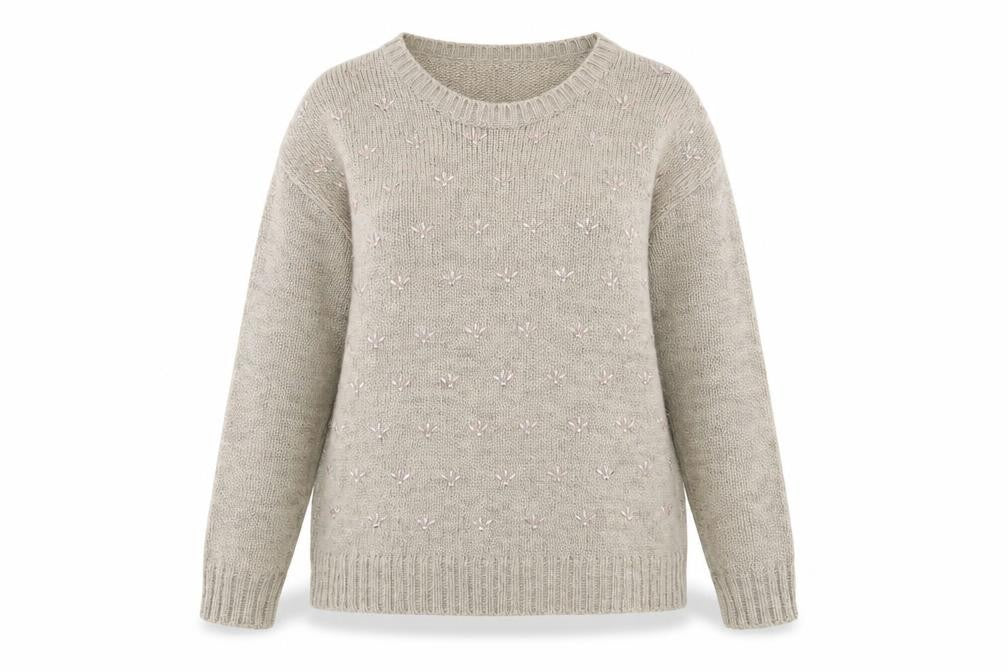 Front view of Tu women’s white knit jumper, size UK 16