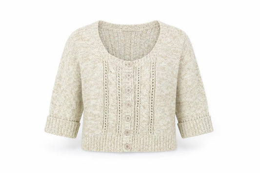 Front view of M&Co women’s white jacket coatigan, size M