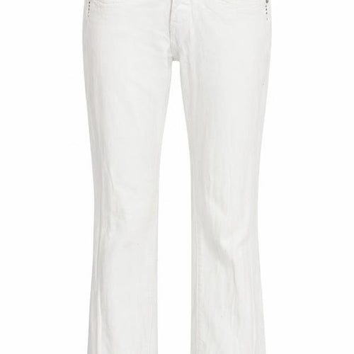 Preworn Womens White  Denim Straight Jeans Size 10 L30 in